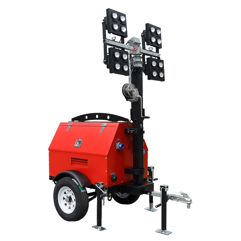 light tower powered by diesel generator