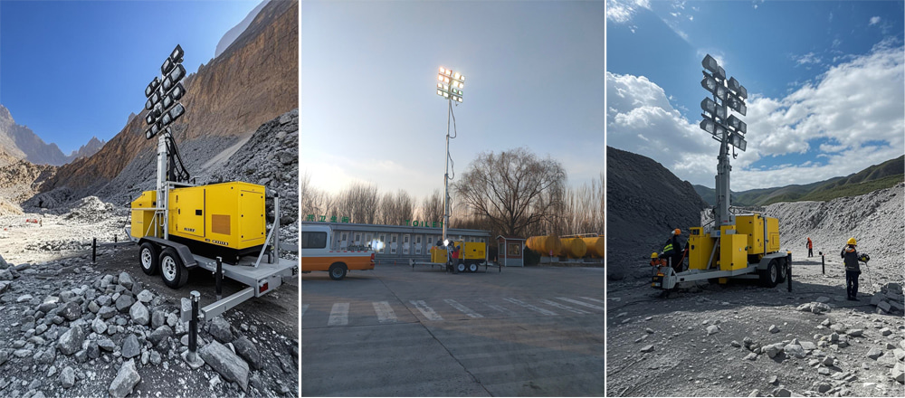 High-power portable light tower generator